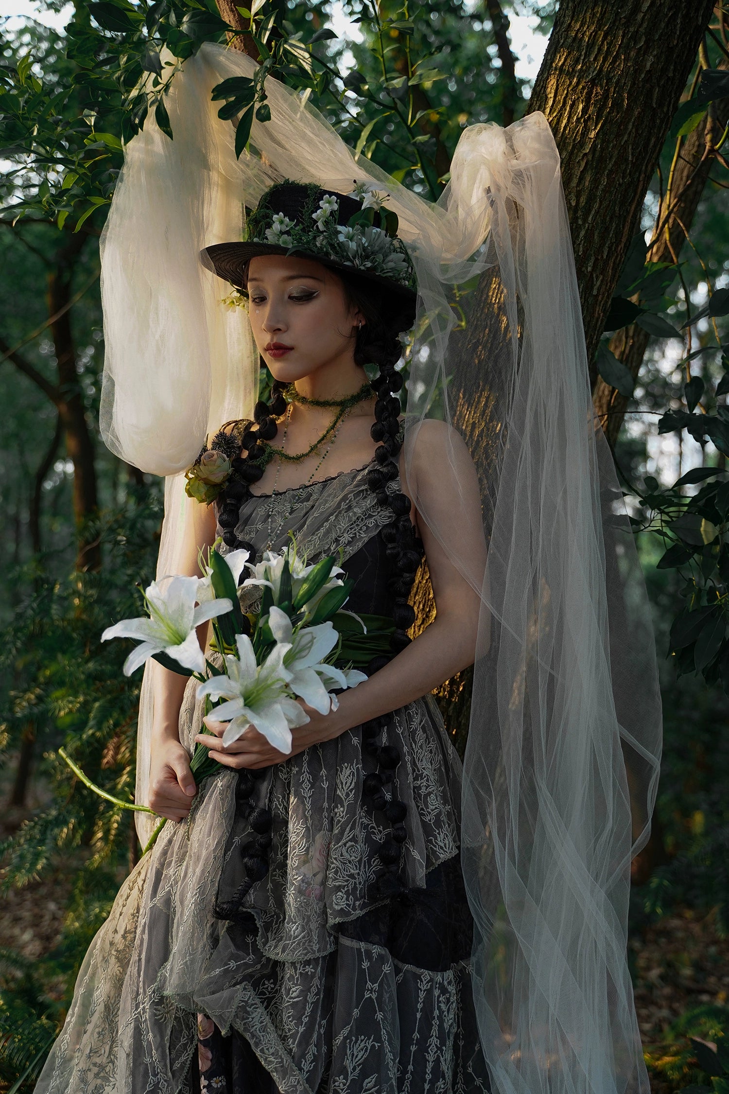 【受注予約1/23まで】Anthea Garden ジャンパースカート2型・花柄プリントあり