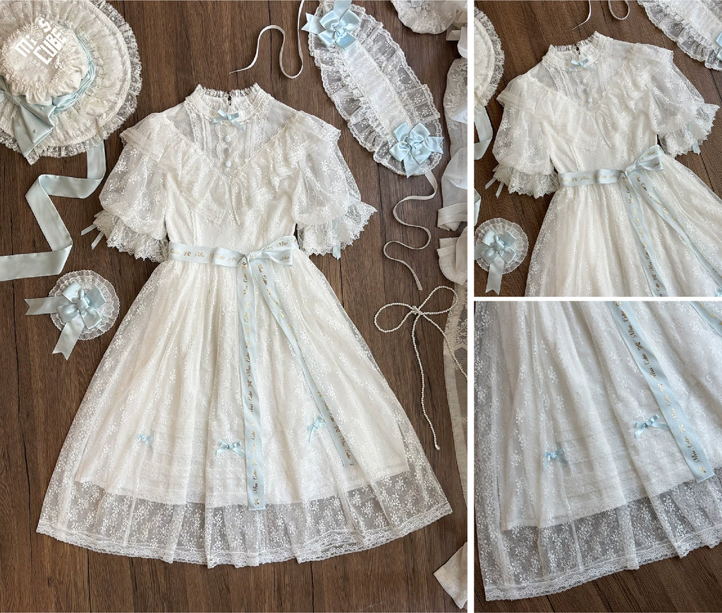 【受注予約10/13まで】Dream Lace クラシカル半袖ワンピース