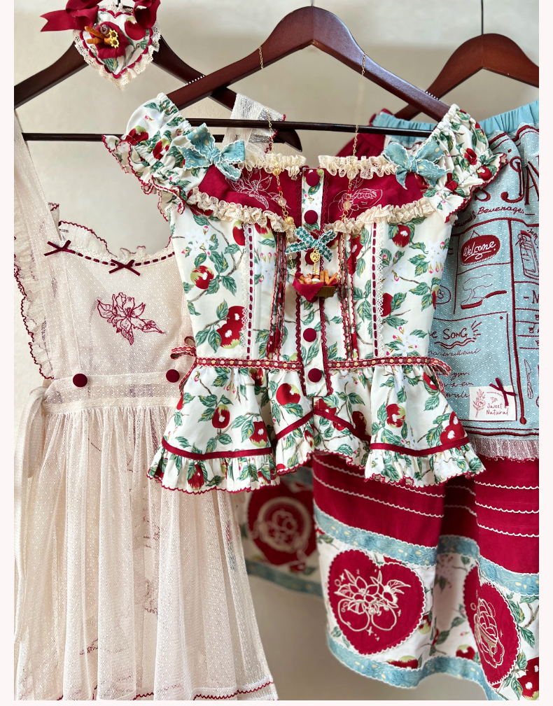 [Sale period has ended] Apple Paradise Tops &amp; Skirt Set/Long Length