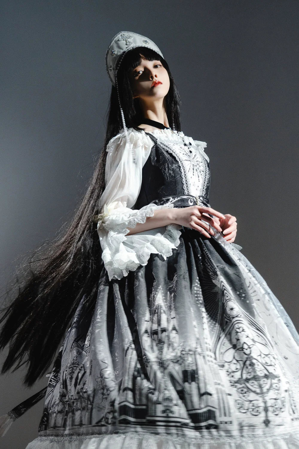 【販売期間終了】Sanctuary ゴスロリオフショルダー姫袖ブラウス