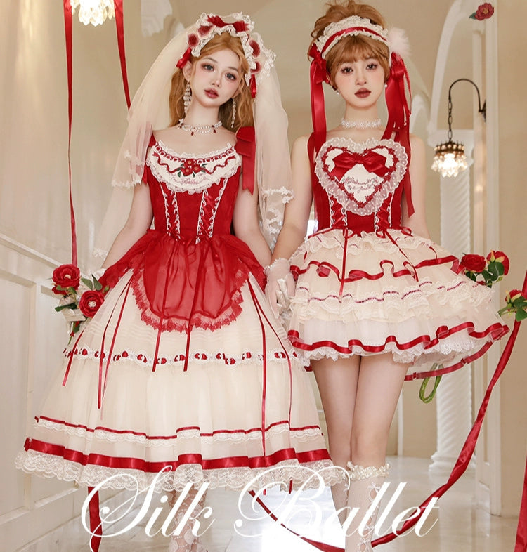 【受注予約1/23まで】Silk Ballet ジャンパースカート・ショート丈