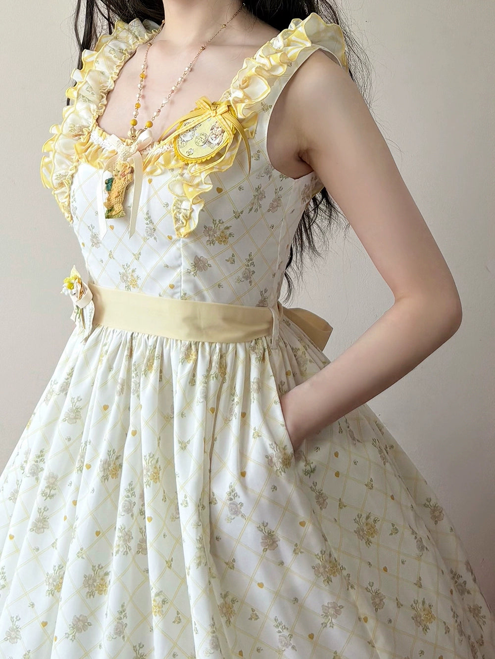 【受注予約7/14まで】Pathwork Garden カントリー風ジャンパースカート