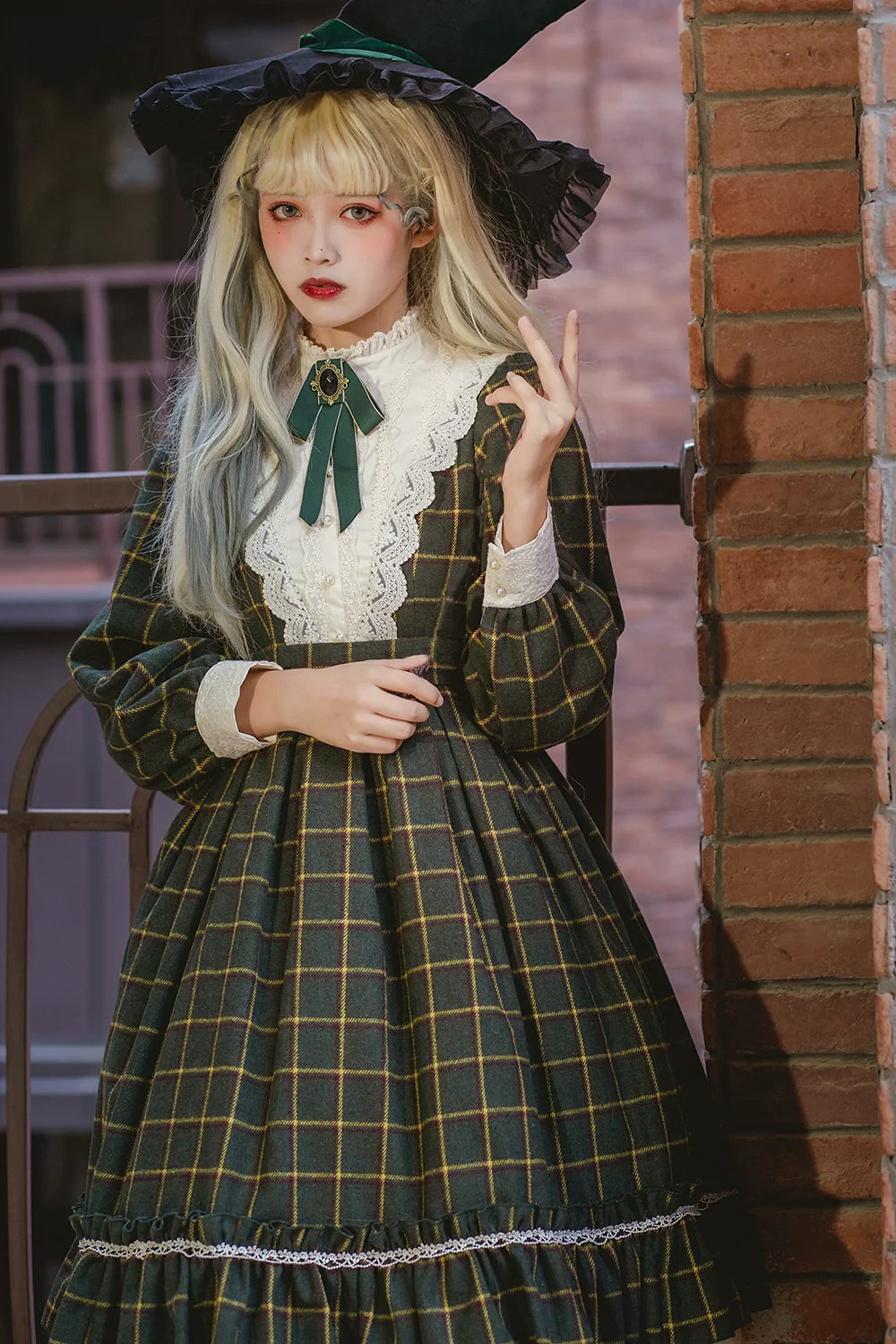 [Pre-order] British Classical Lolita Warm Check Dress