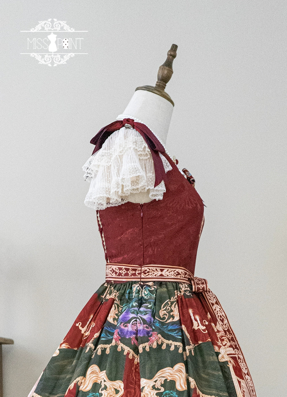 Wanhua Mirror Western Aristocratic French Sleeve Ruffle Dress