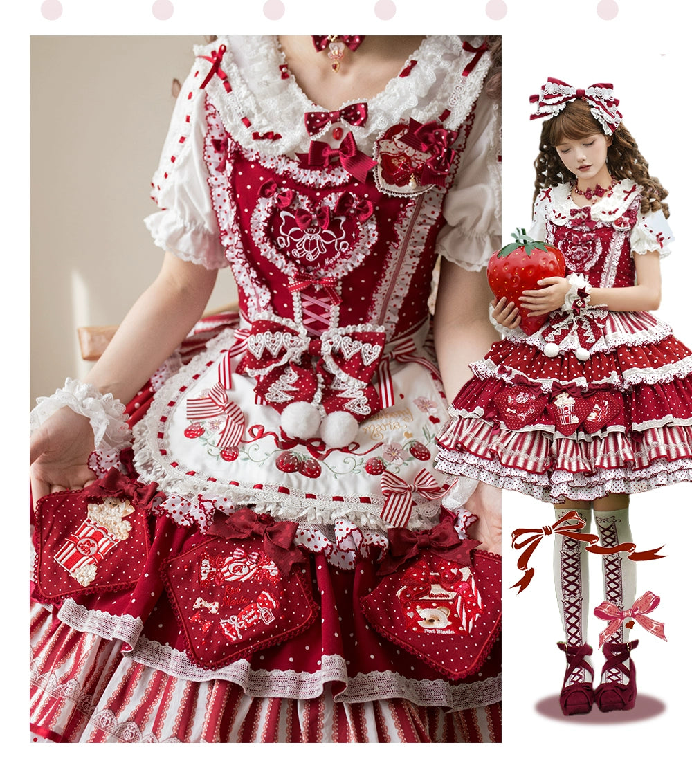 【受注予約5/28まで】Melty Dessert レースとリボンのジャンパースカート