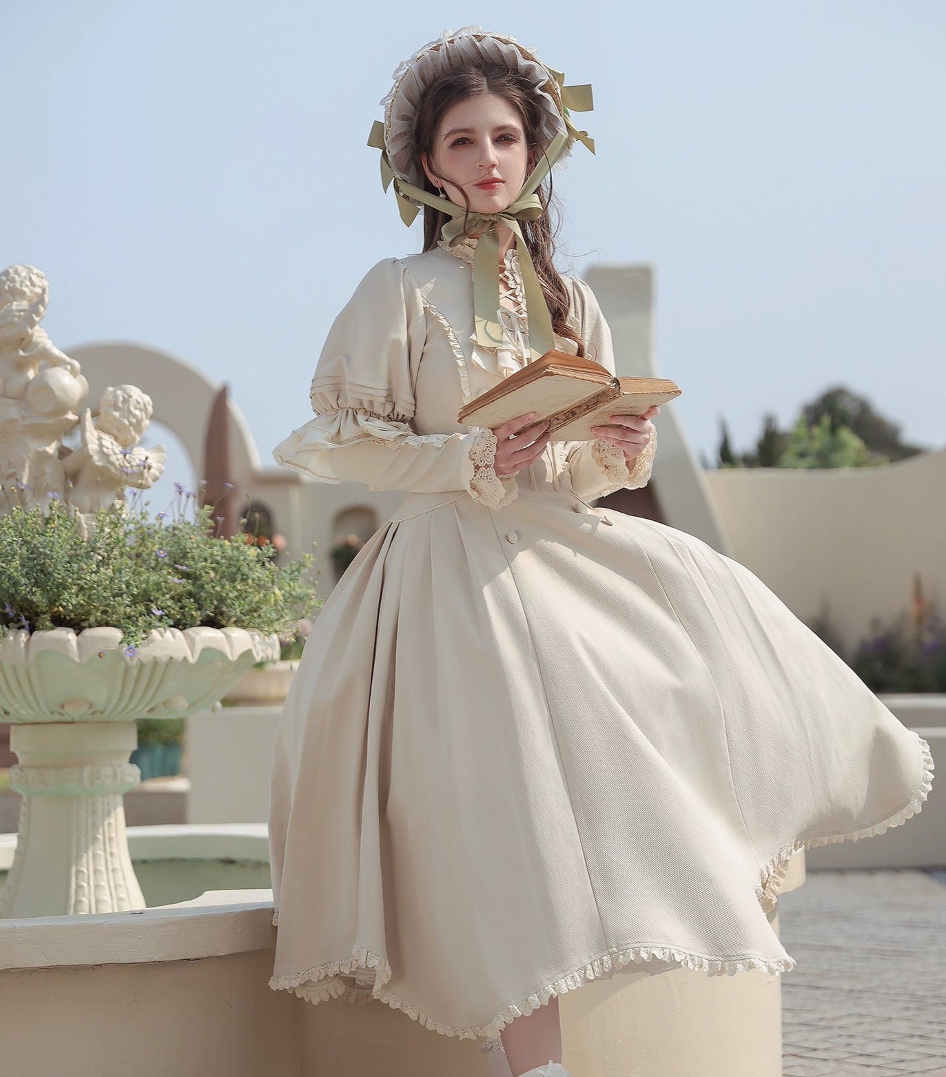 【受注予約7/31まで】Flores Ladyクラシカル花びらワンピース