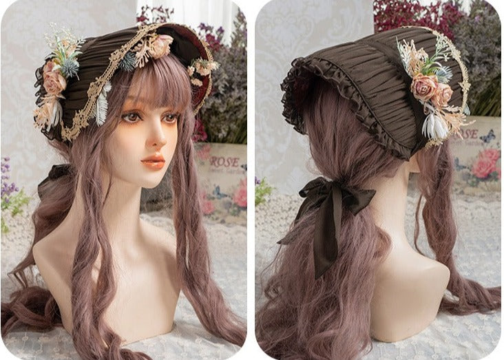 Only available with simultaneous purchase [Orders accepted until 5/5] Porcelain Flower Garden Flat Hat