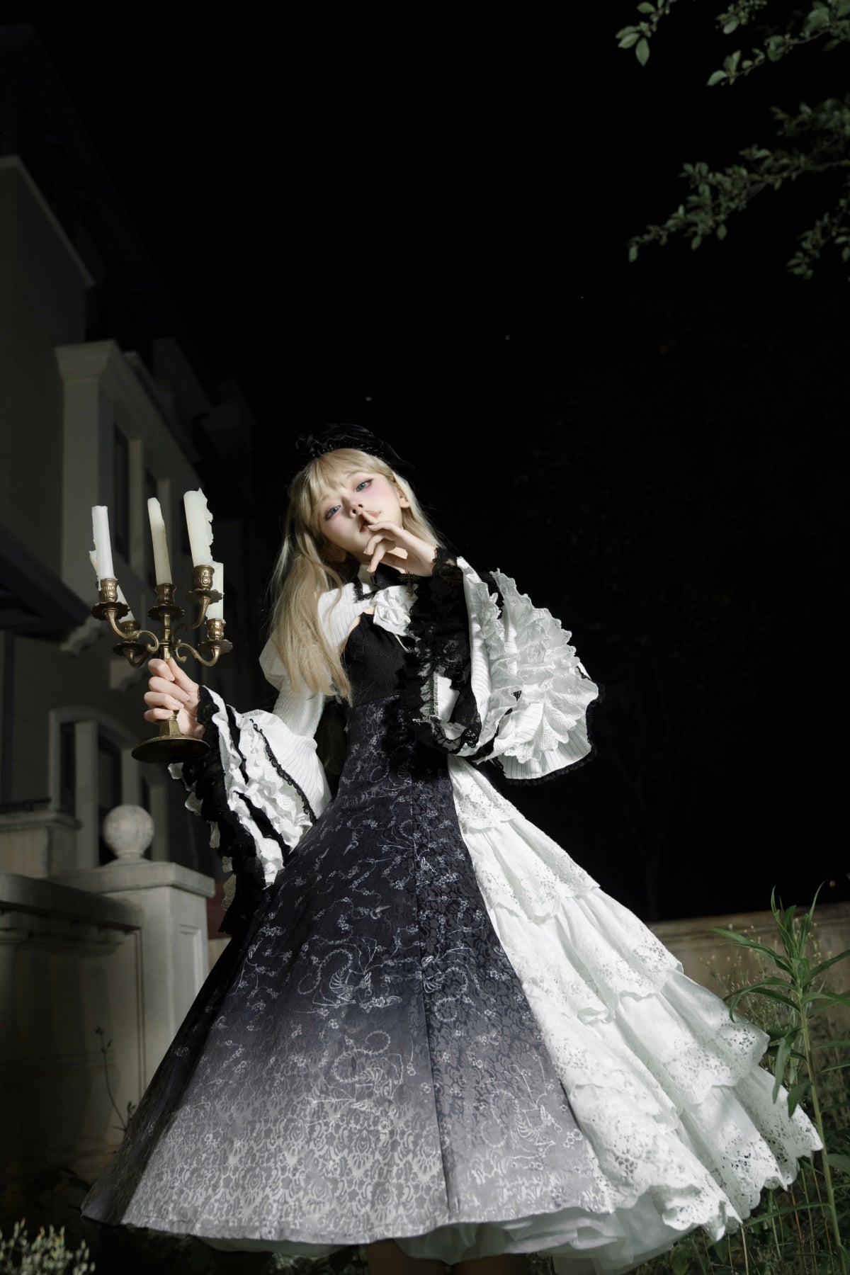 Black Witch Elegant Gothic Lolita Jumper Skirt