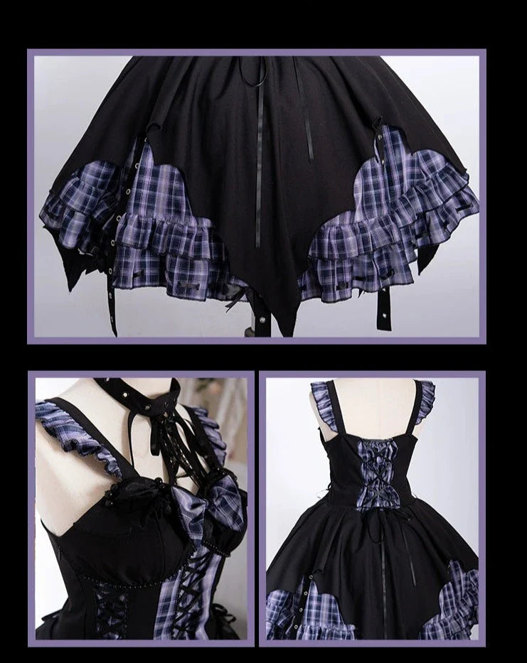 Heaven and Hell Subculture Check Jumper Skirt
