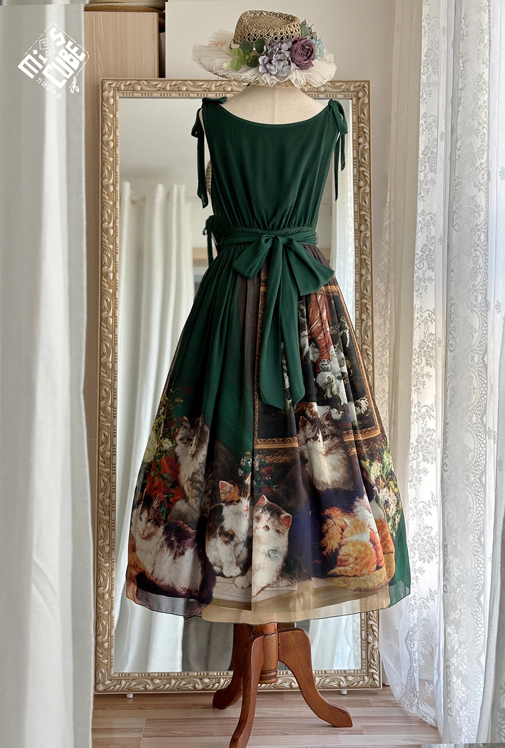【予約販売】Elegance Greek 油彩画風プリントジャンパースカート・新色