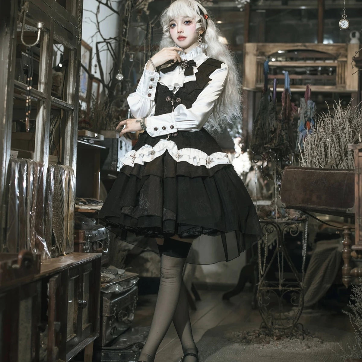 Bloodline Baron 蜘蛛の巣スカート3点セット