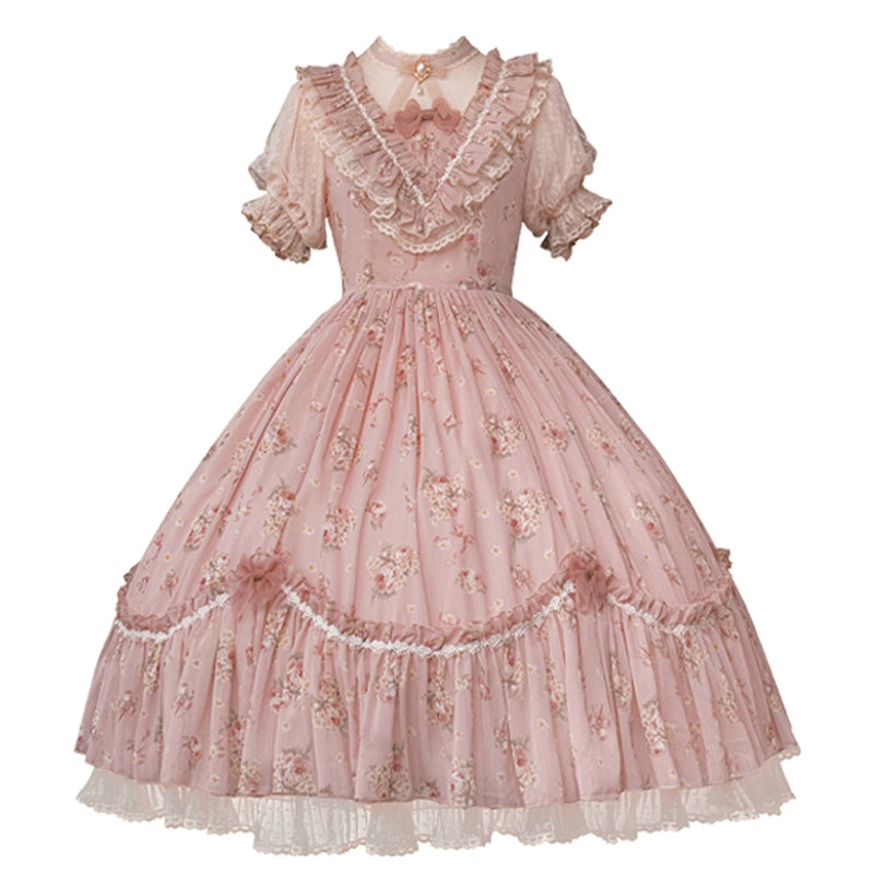 Daydream Rosa Classical rose pattern dress
