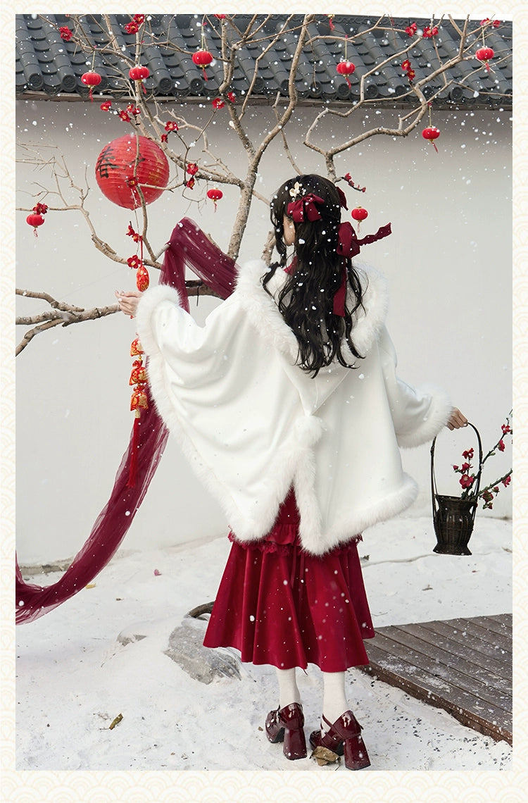 紅蝶 バタフライ刺繍のチャイナ風ドレス