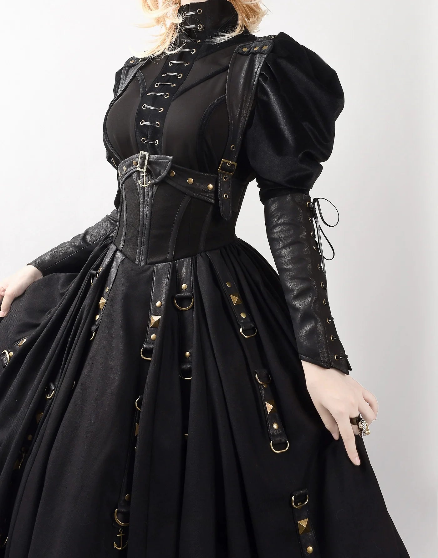 [Pre-order] Ghost Ship Faux Leather Top and Jumper Skirt