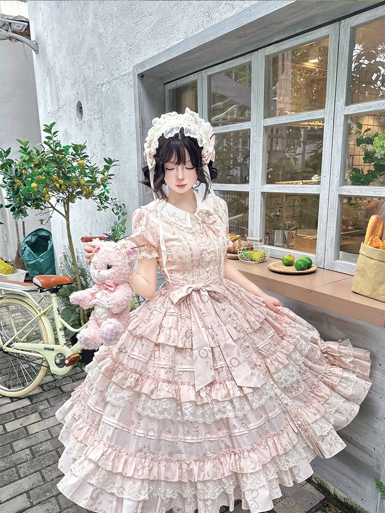 【受注予約9/13まで】Sweet Jasmine 半袖ワンピース