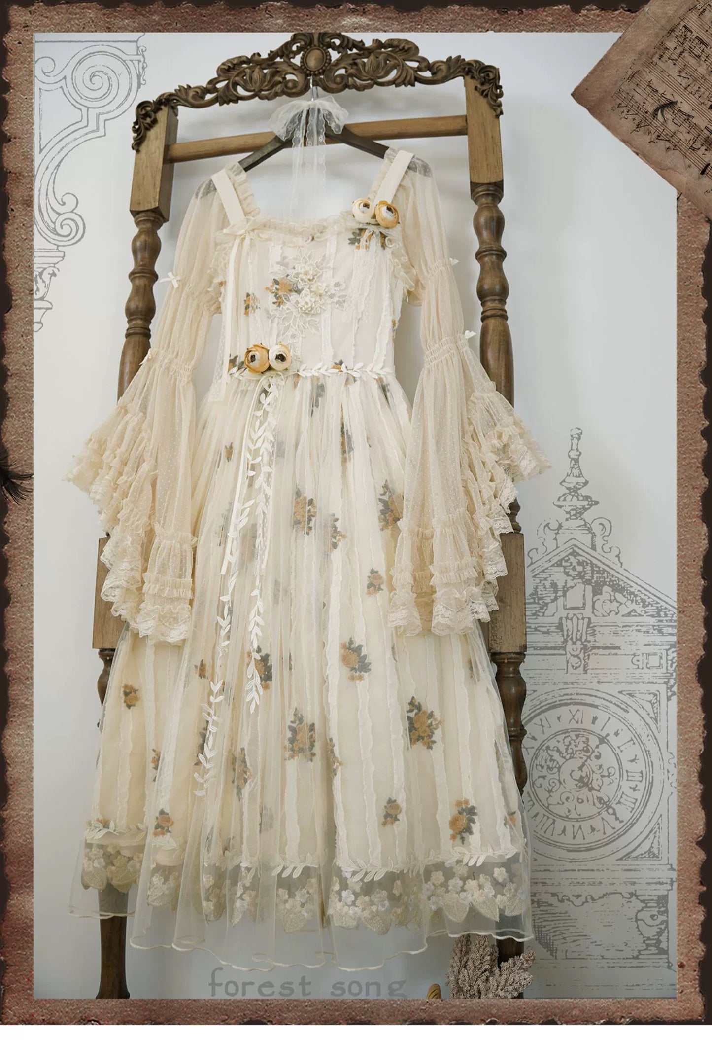 【受注予約8/27まで】Chloris 刺繍ジャンパースカート