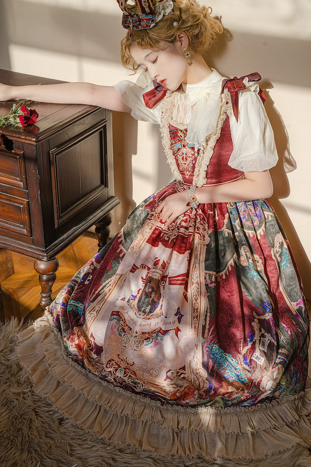 [Pre-order] Wanhua Mirror Western Aristocrat Style Jumper Skirt
