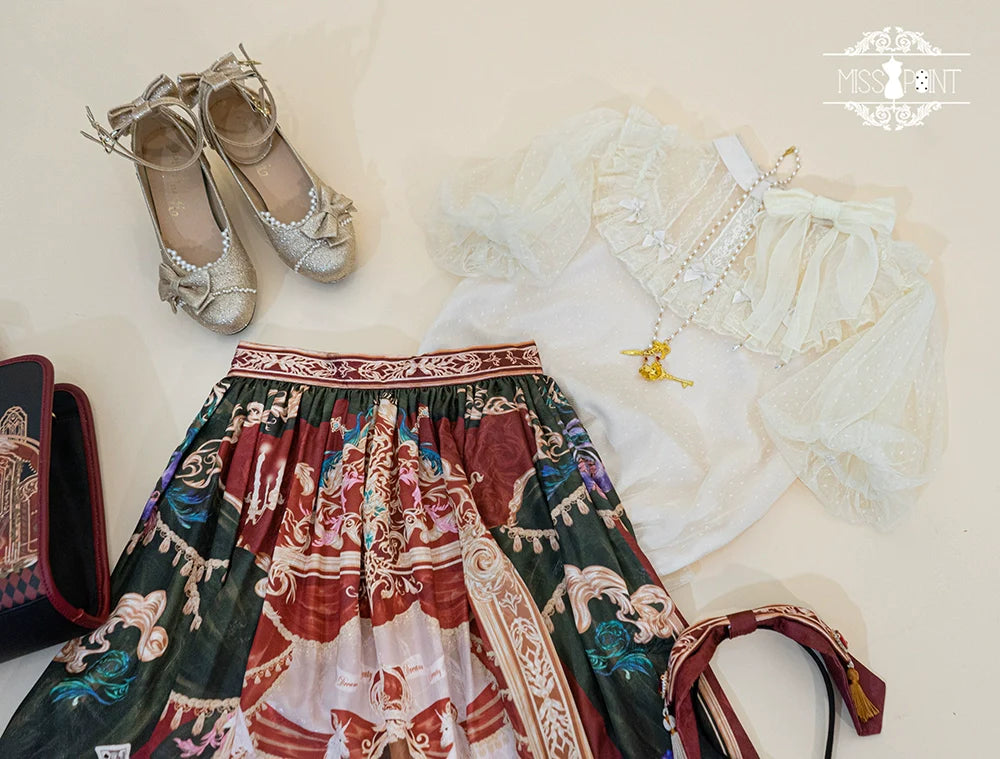 [Pre-order] Wanhua Mirror Western Aristocrat-style Skirt, Lace Type