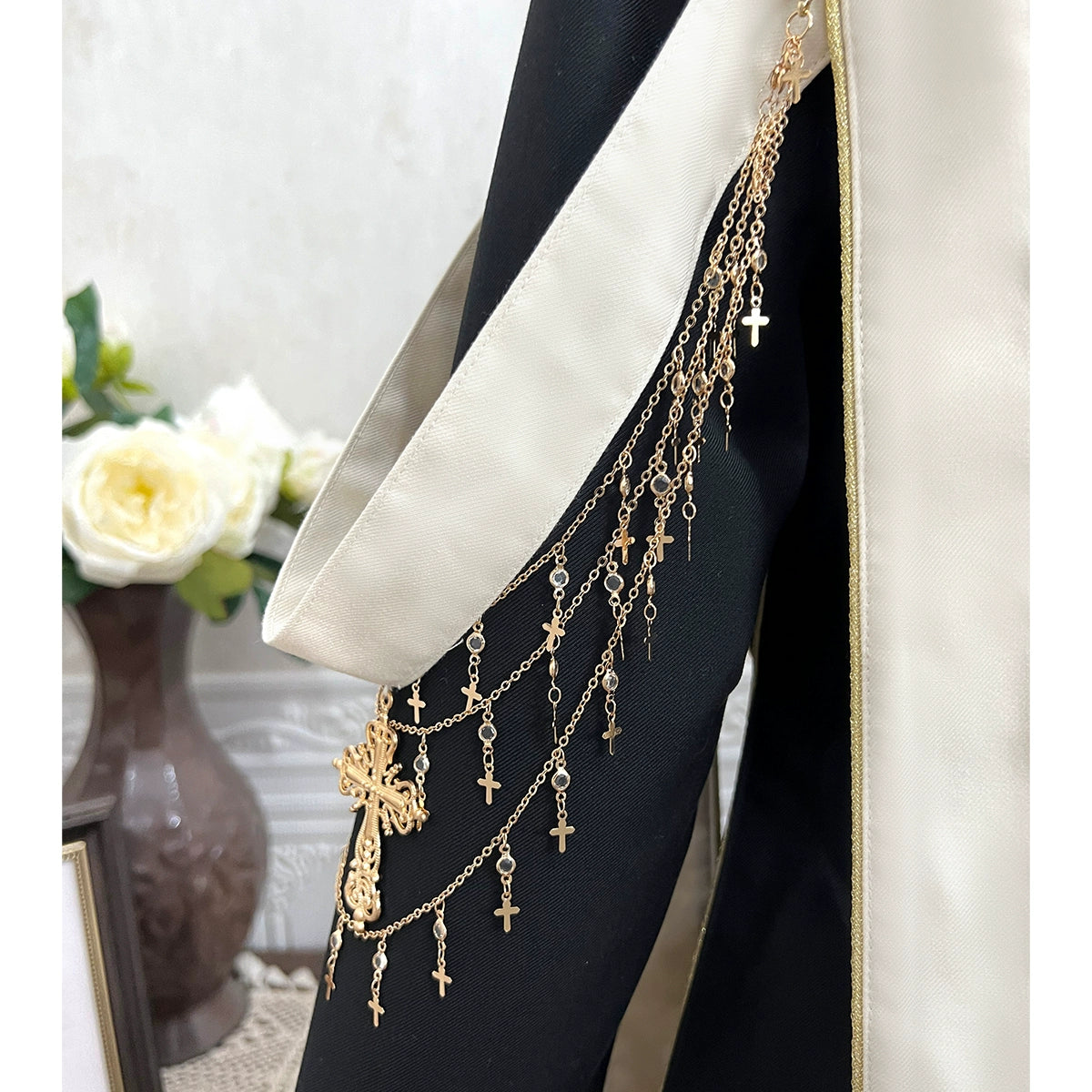 皇子系ロリィタ 十字チャーム付ジャケットセットアップ