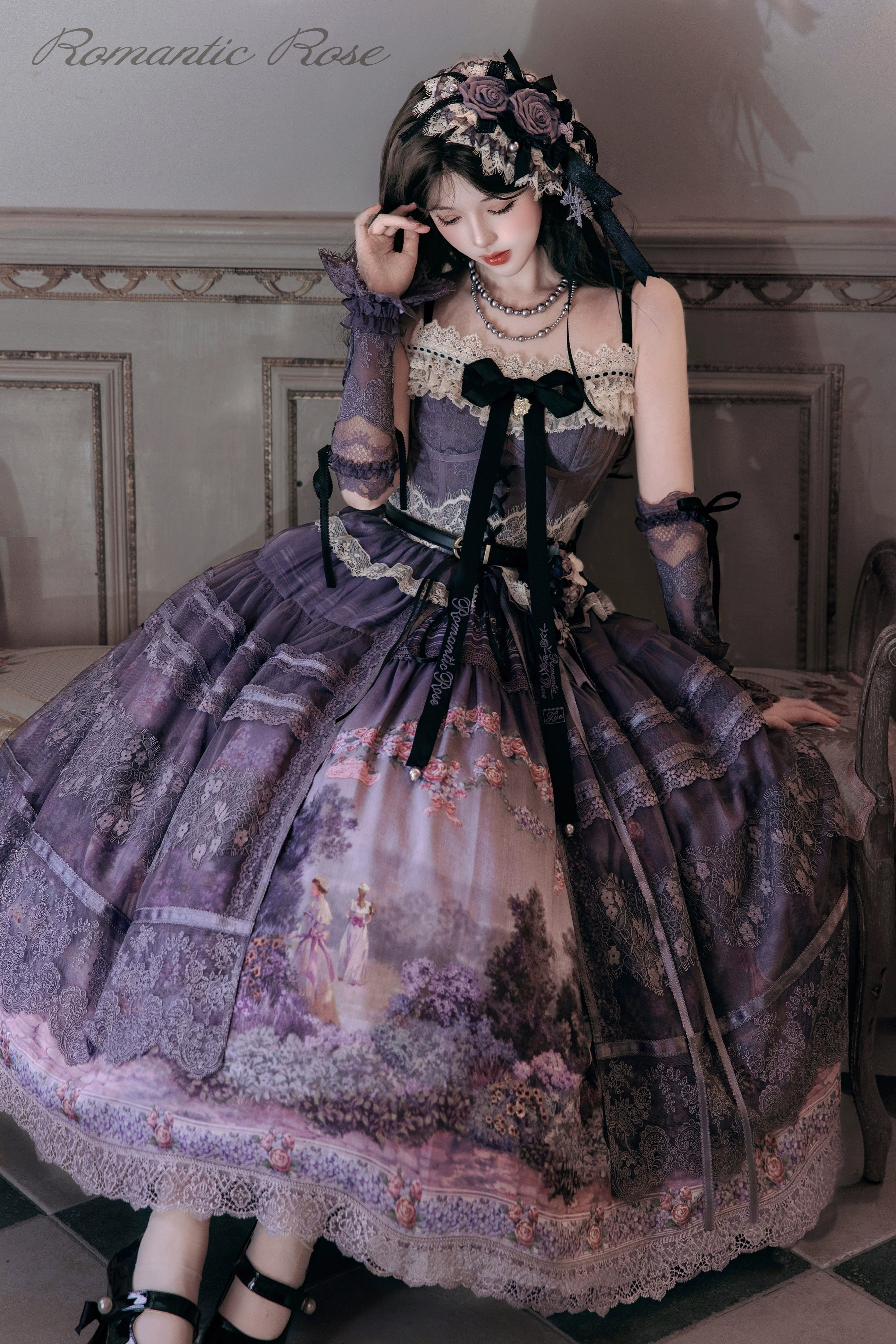 [Pre-orders available until 2/26] Romantic Rose Print Jumper Skirt