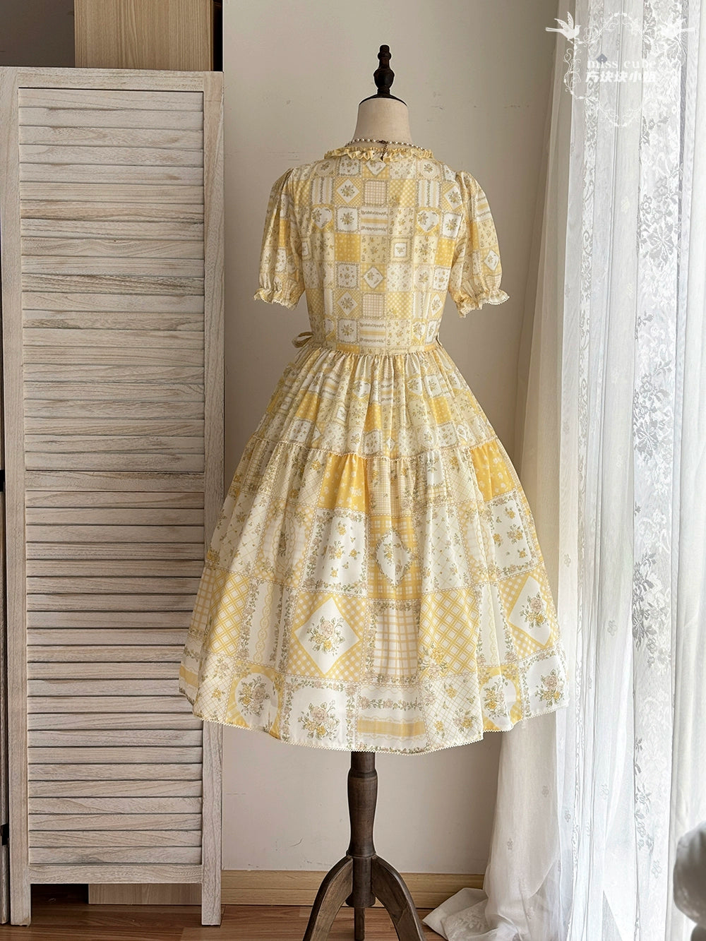 【受注予約7/14まで】Pathwork Garden カントリー風半袖ワンピース