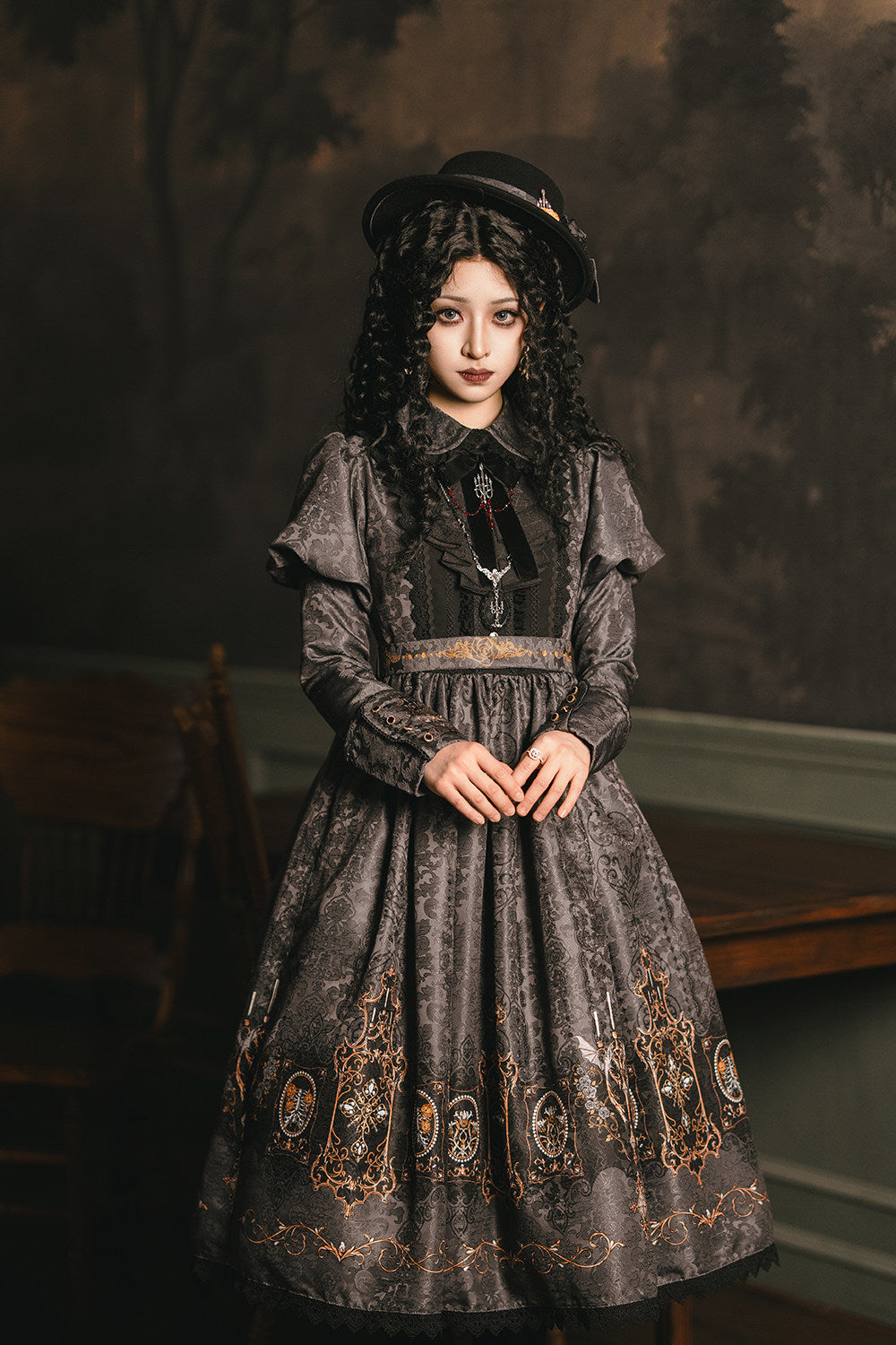 【受注予約1/18まで】Blood Night Lantern Master プリントワンピース・ジゴ袖タイプ