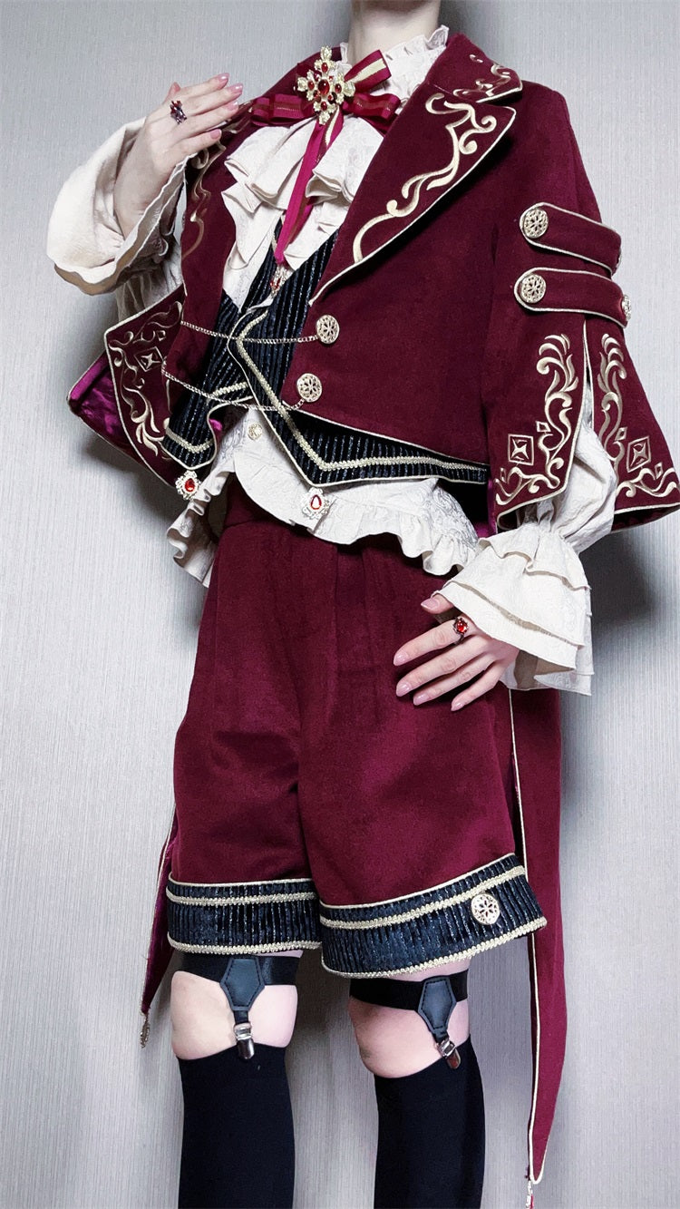 【予約販売】Red Wine 皇子系ショートパンツ3点セット