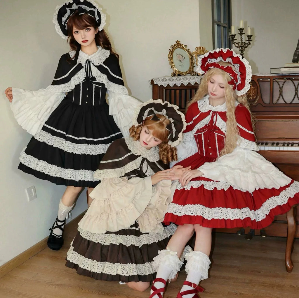 [Pre-orders available until 12/12] Caramel Doll Lace Short Cape