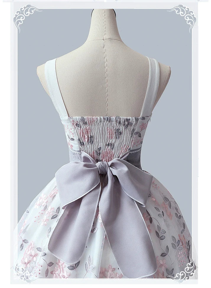 Floral embroidered tulle jumper skirt