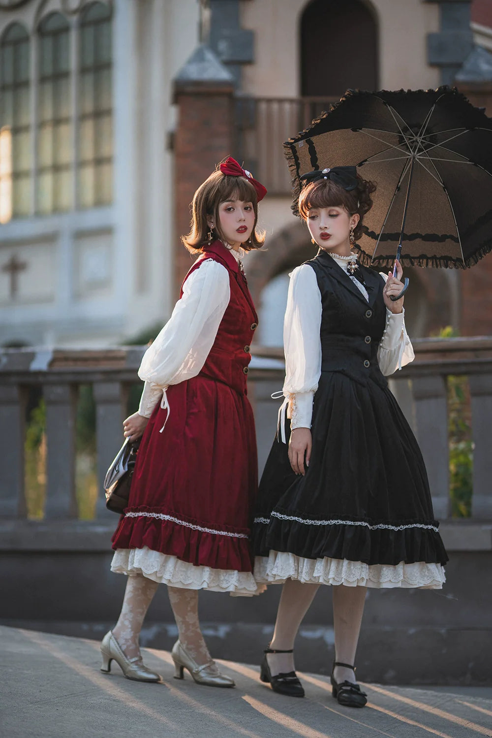 [Pre-order] British Classical Lolita Velvet High Waist Skirt