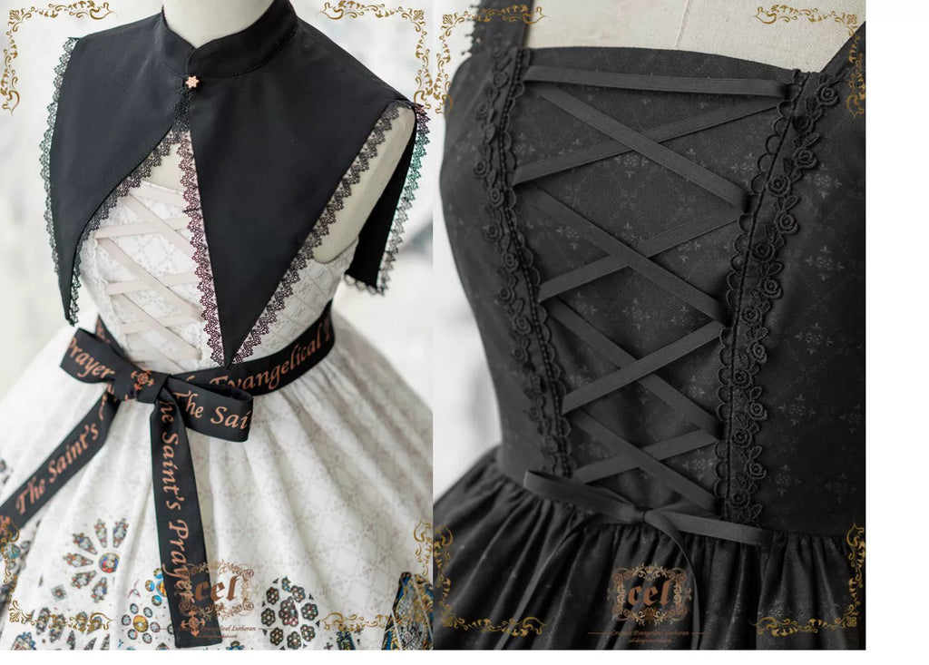 [Pre-orders available until 2/10] The Holy Cross jumper skirt with detachable collar, long length