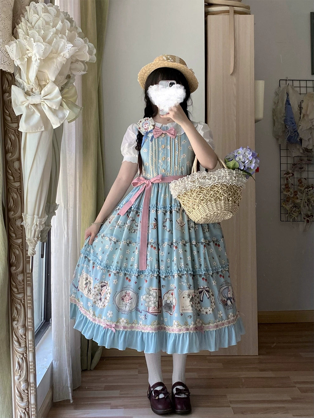 【予約販売】Sweetie Sheep プリントジャンパースカート