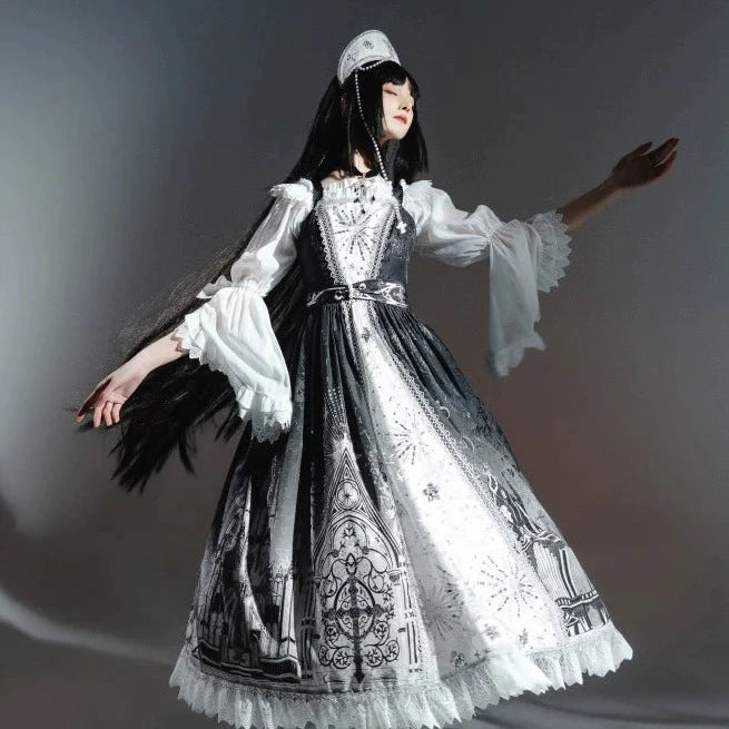 [Sale period ended] Sanctuary Goth Lolita Off Shoulder Princess Sleeve Blouse