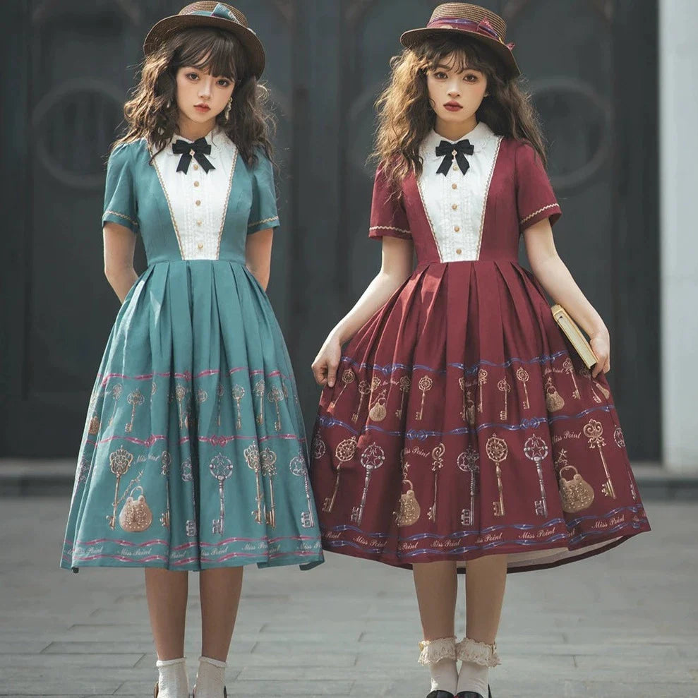 [Pre-order] Secret Key Antique Short Sleeve Dress
