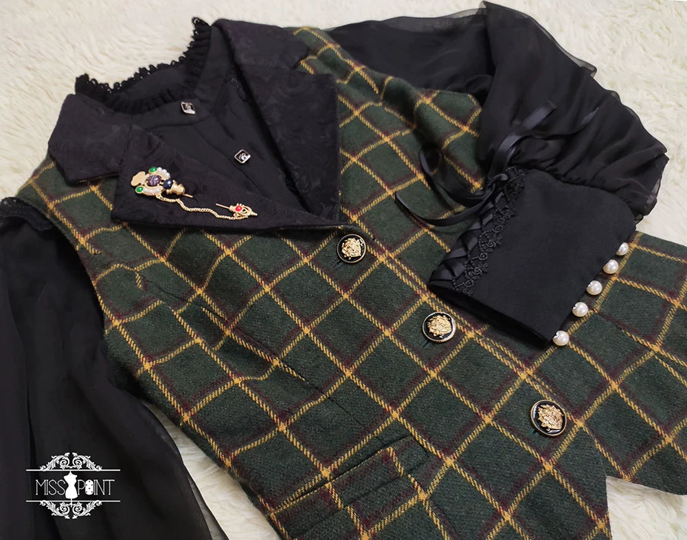 [Pre-order] British Classical Lolita Warm Check Vest