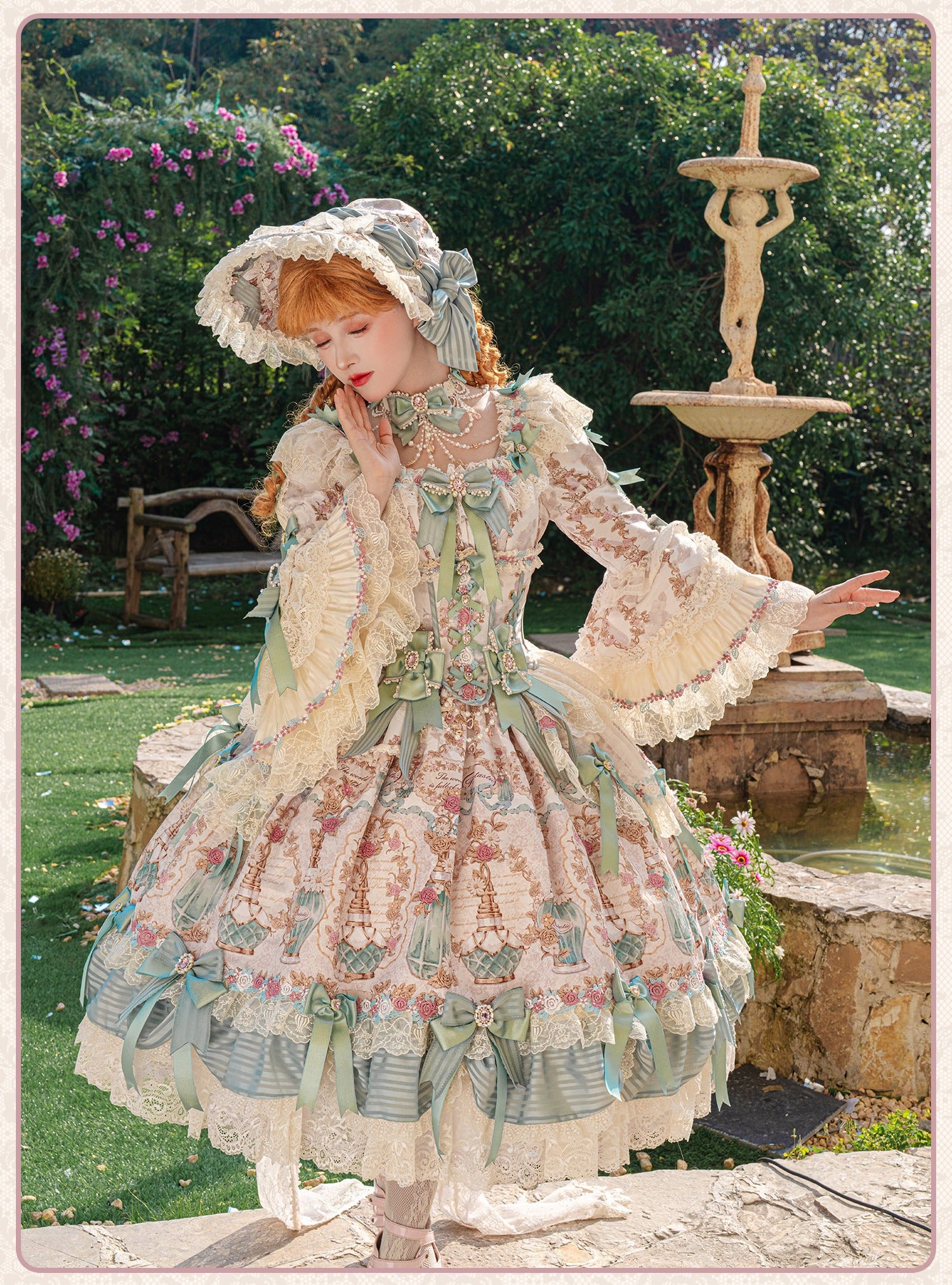 【受注予約6/16まで】Antique Gemstone Fragrance 姫袖ドレス単品