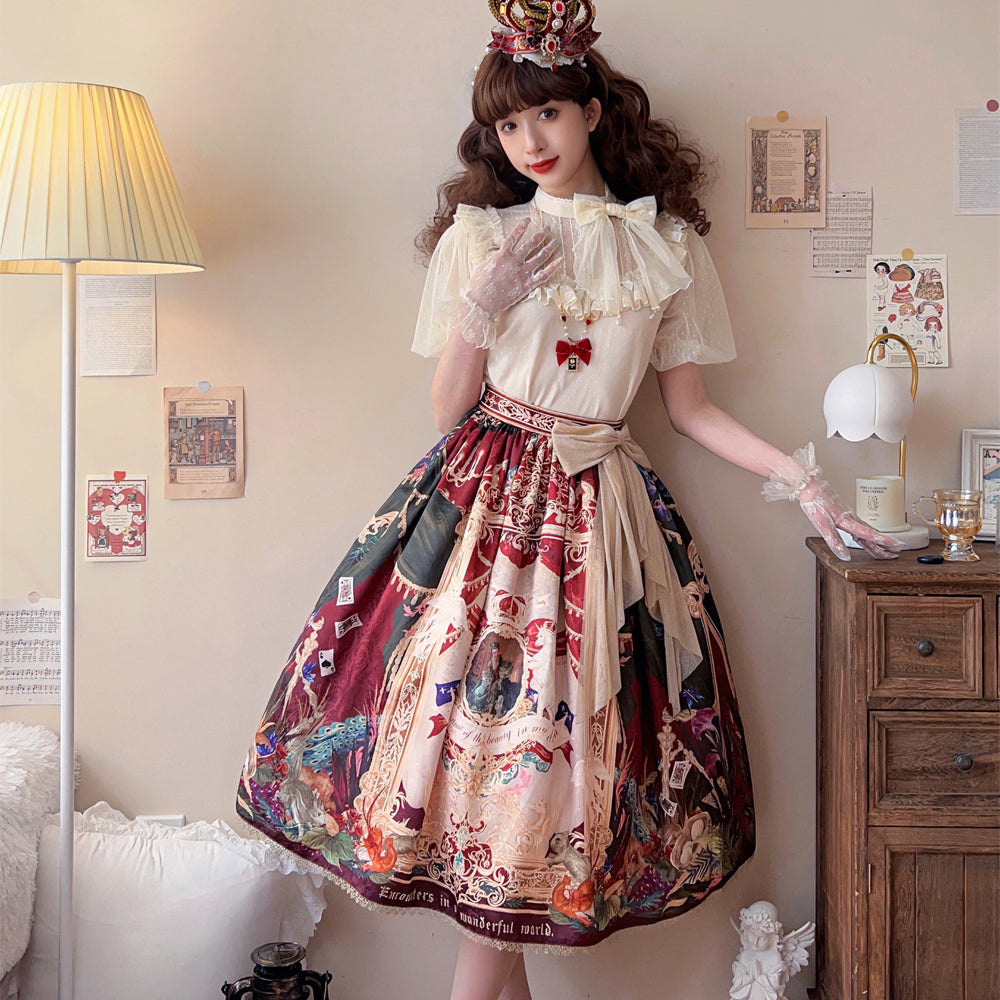 [Pre-order] Wanhua Mirror Western Aristocrat-style Skirt, Lace Type