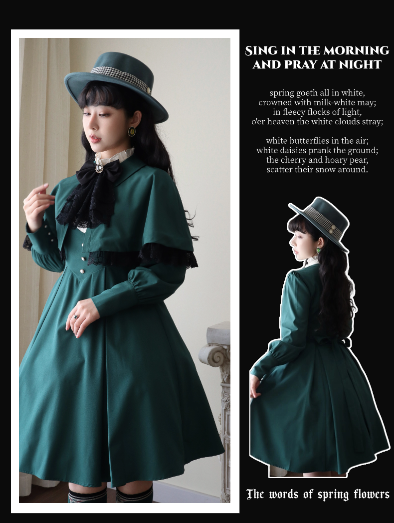 Sing in the Morning and Pray at Night ワンピースとマントのセット