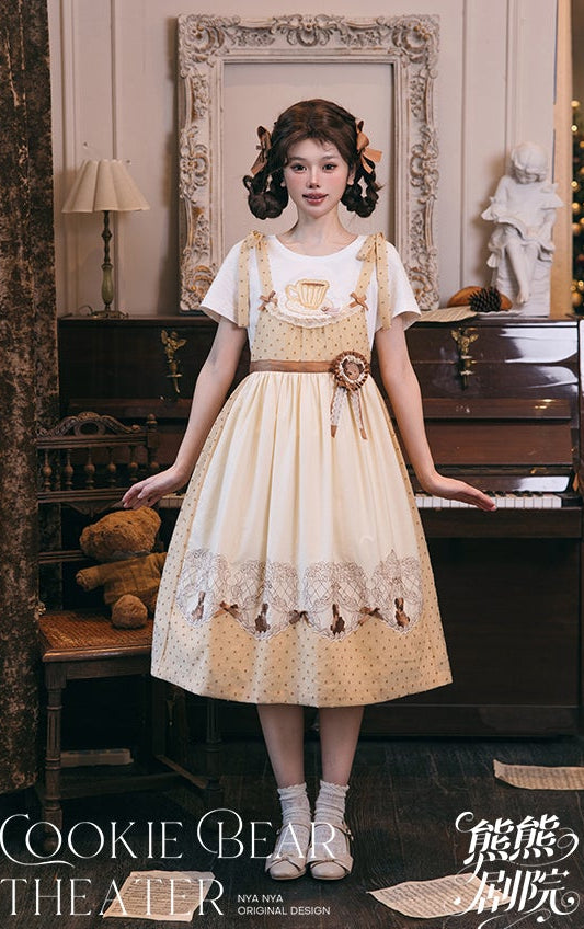【受注予約12/18まで】Strawberry and Bear Theater ジャンパースカート