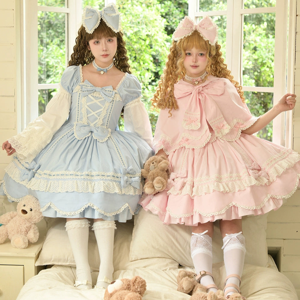 【受注予約6/12まで】Antique Petal Rabbit リボンワンピース