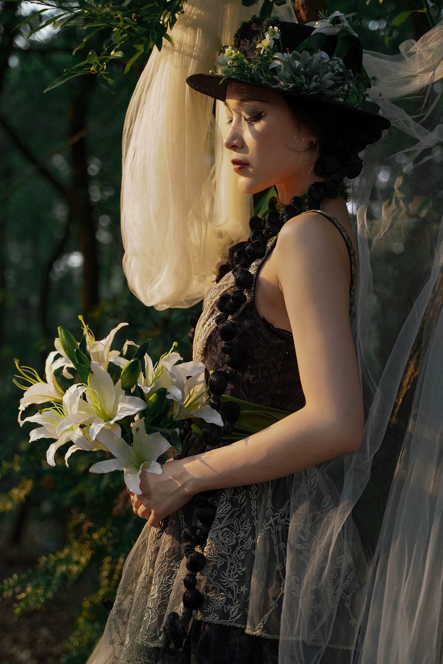 【受注予約1/23まで】Anthea Garden ジャンパースカート2型・花柄プリントあり