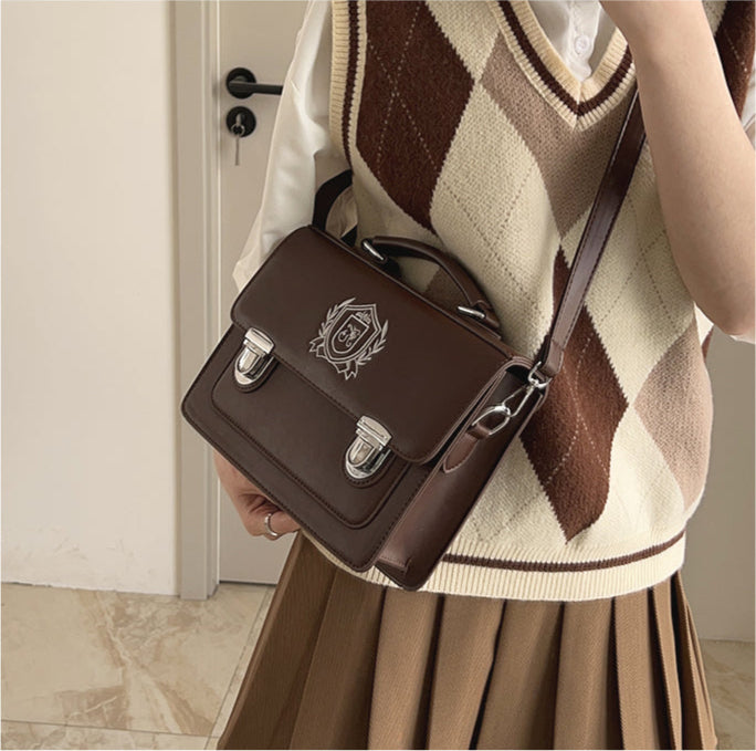 スクール風 ショルダーストラップ付3wayバッグ