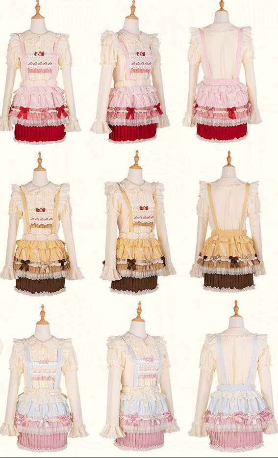 【受注予約1/26まで】Sweet Cup Cake サスペンダースカート