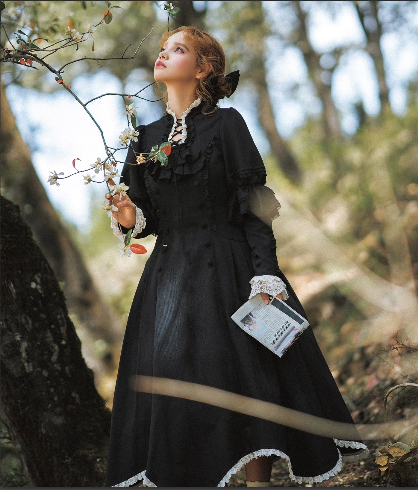 【受注予約7/31まで】Flores Ladyクラシカル花びらワンピース