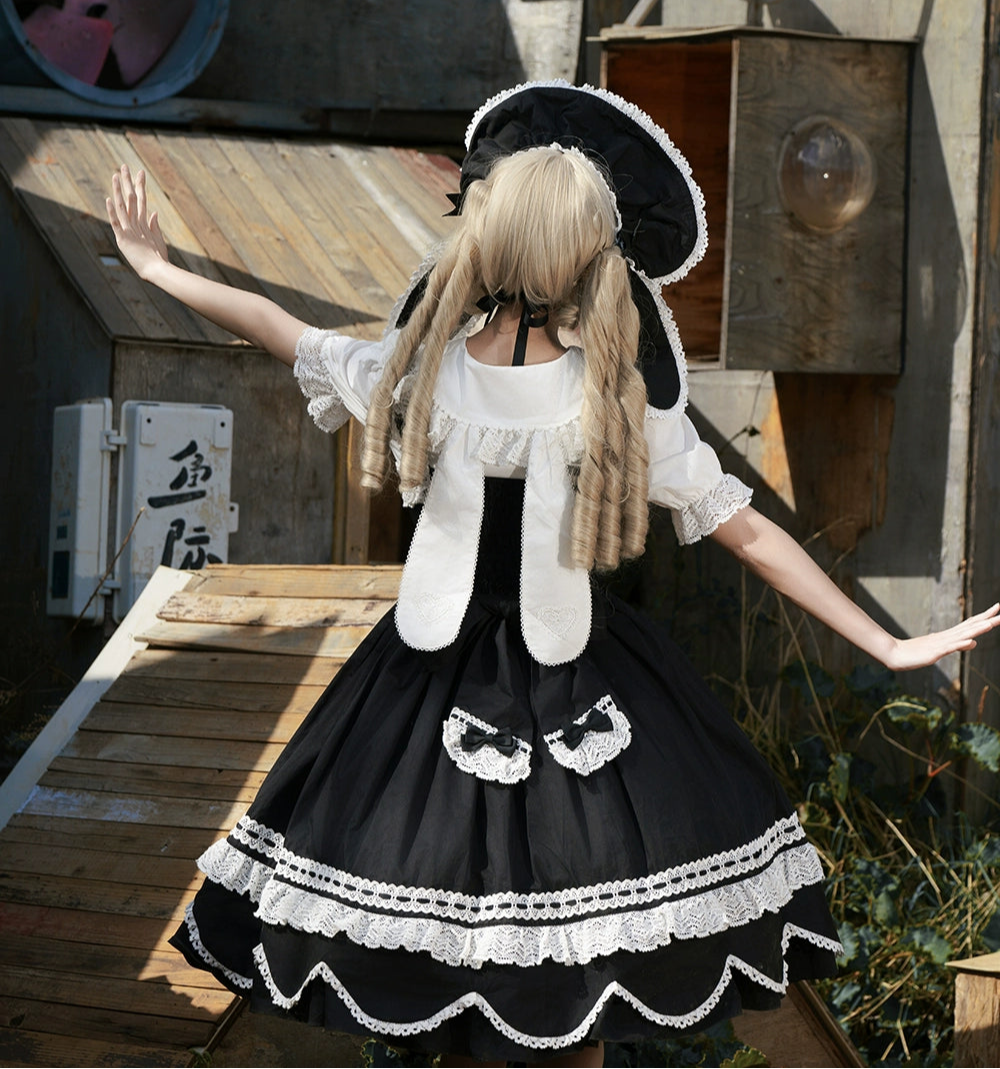 【予約販売】Antique Petal Rabbit うさ耳付き半袖ブラウス