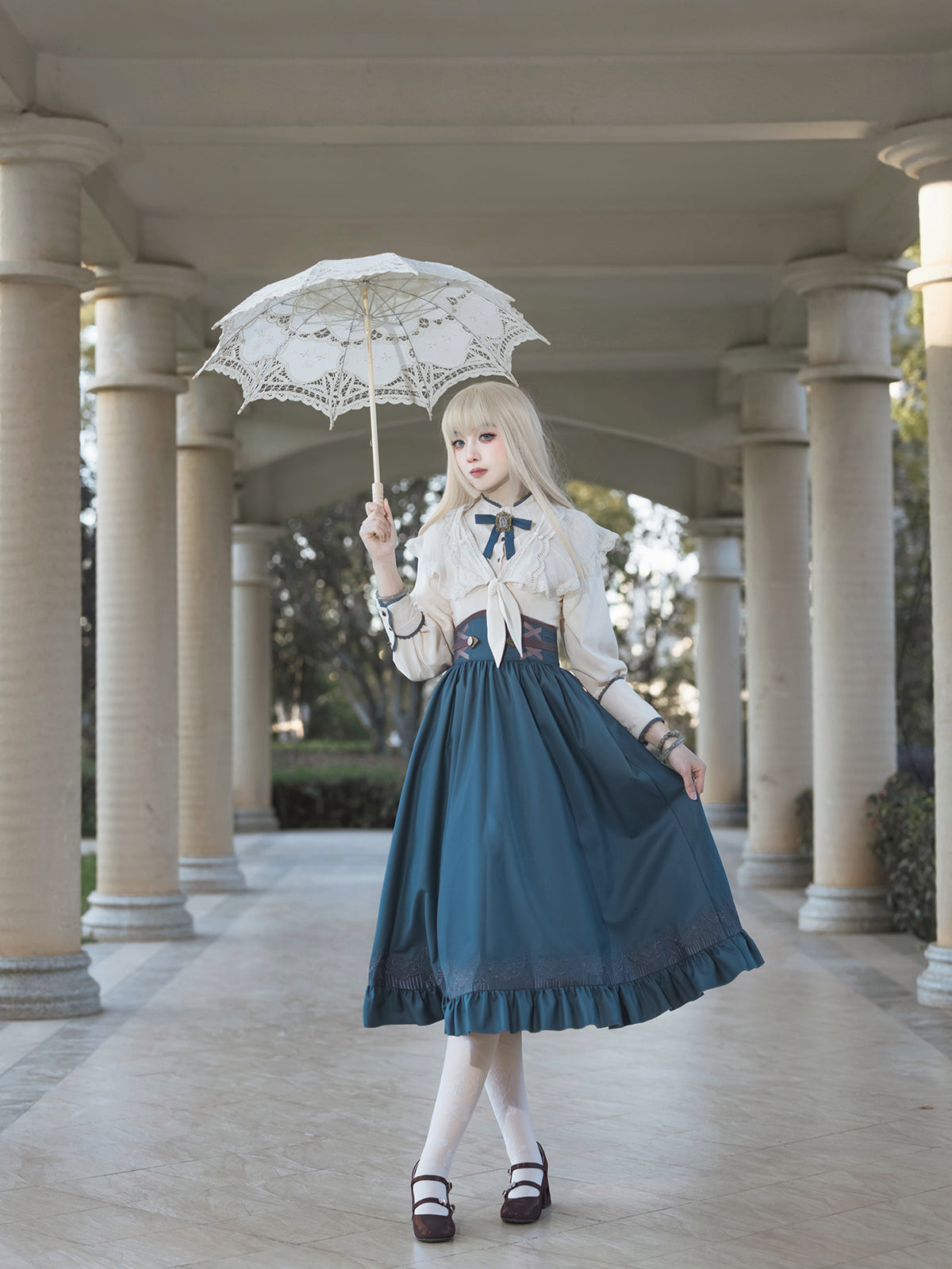 Cinderella's Eve 裾刺繍ロングスカートセットアップ