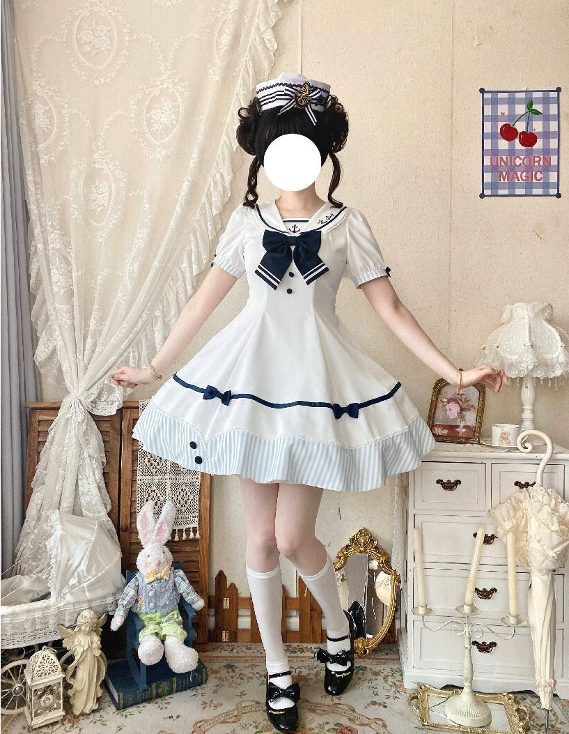 【受注予約7/30まで】Blue Sky Marine セーラーワンピース
