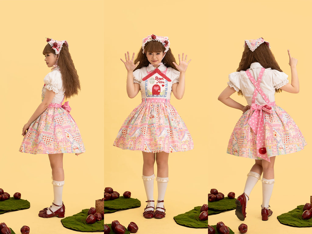 Sweet Home メルヘンチック2wayサスペンダースカート