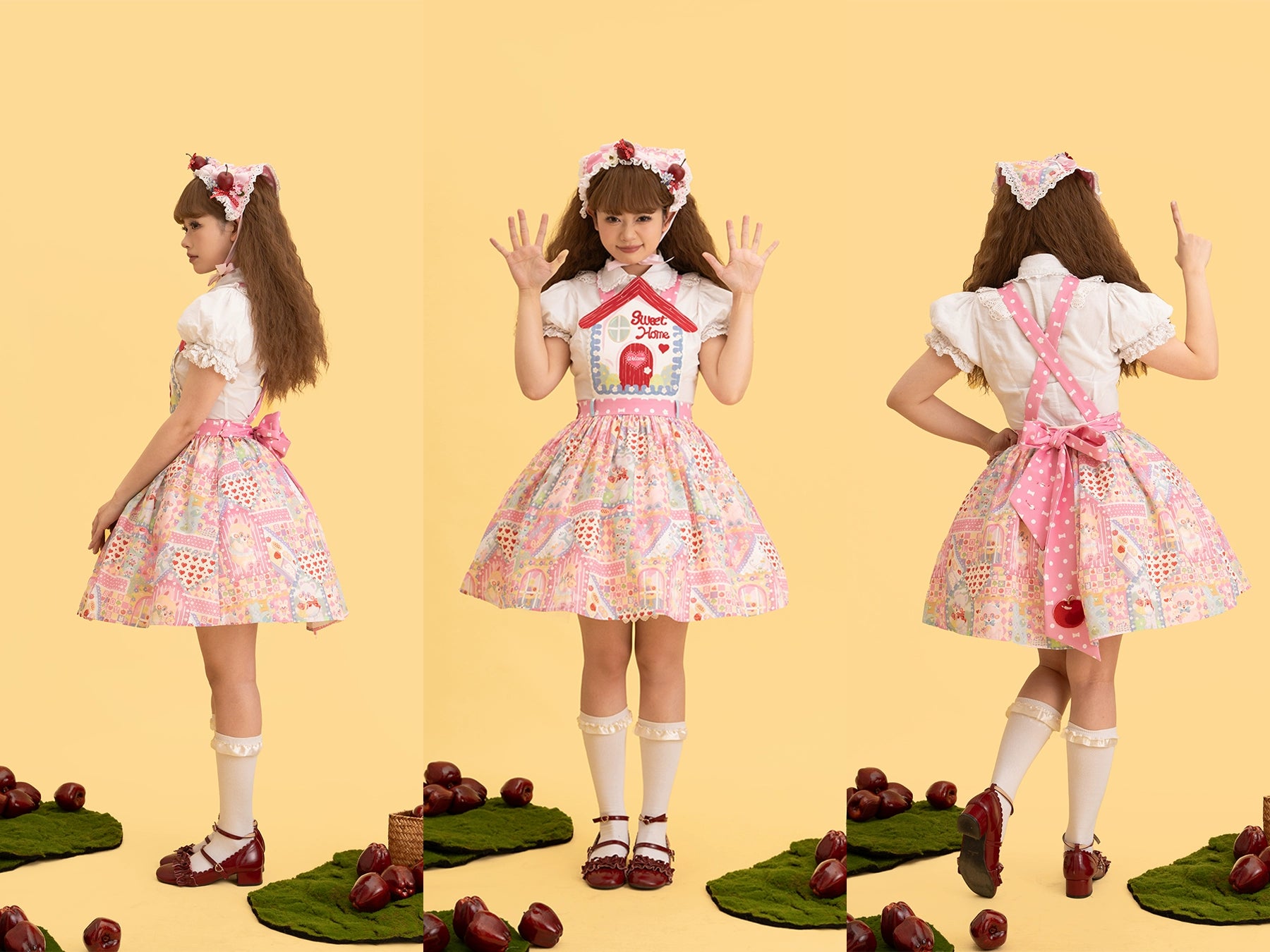 Sweet Home メルヘンチック2wayサスペンダースカート