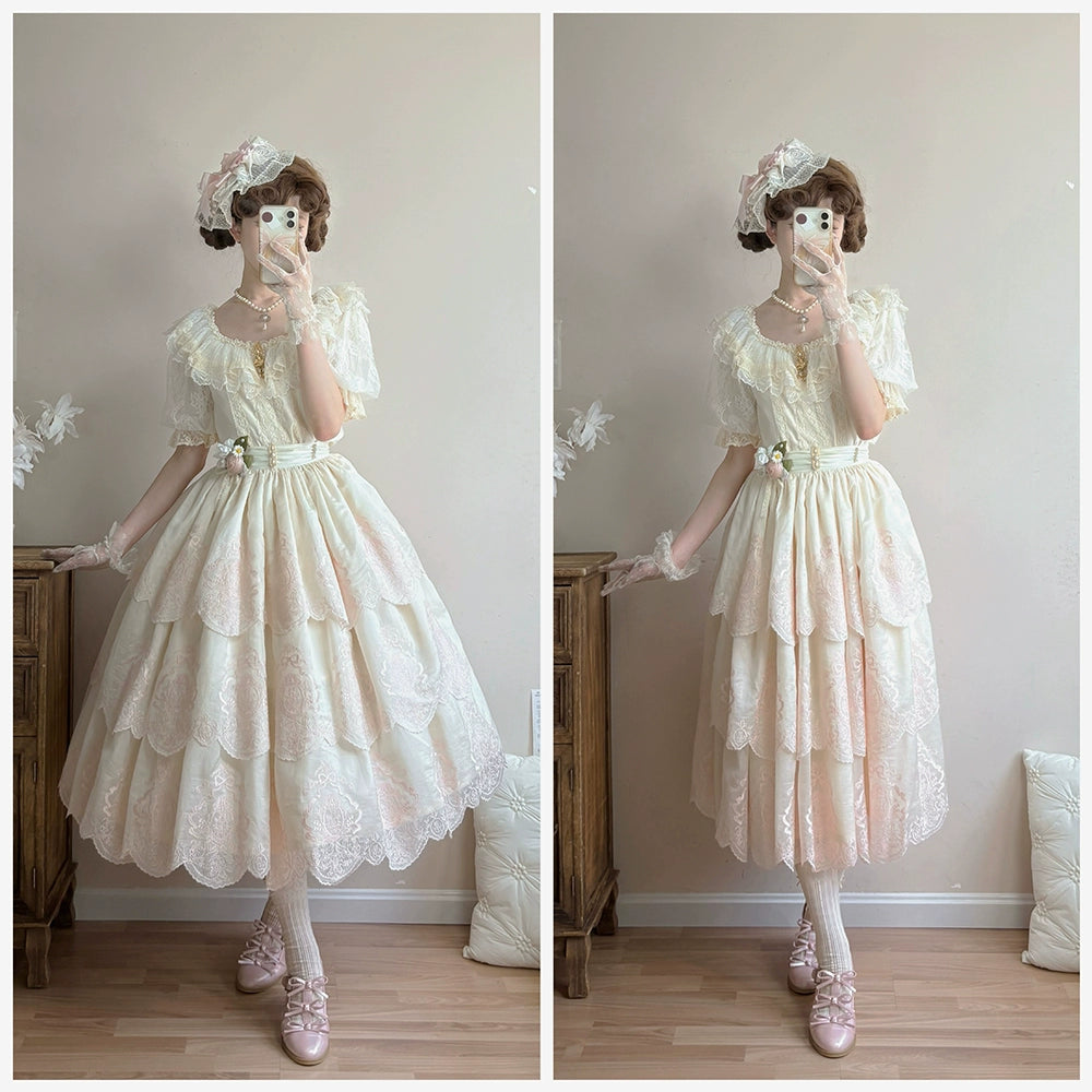 【受注予約9/25まで】Noble Garden 刺繍スカート